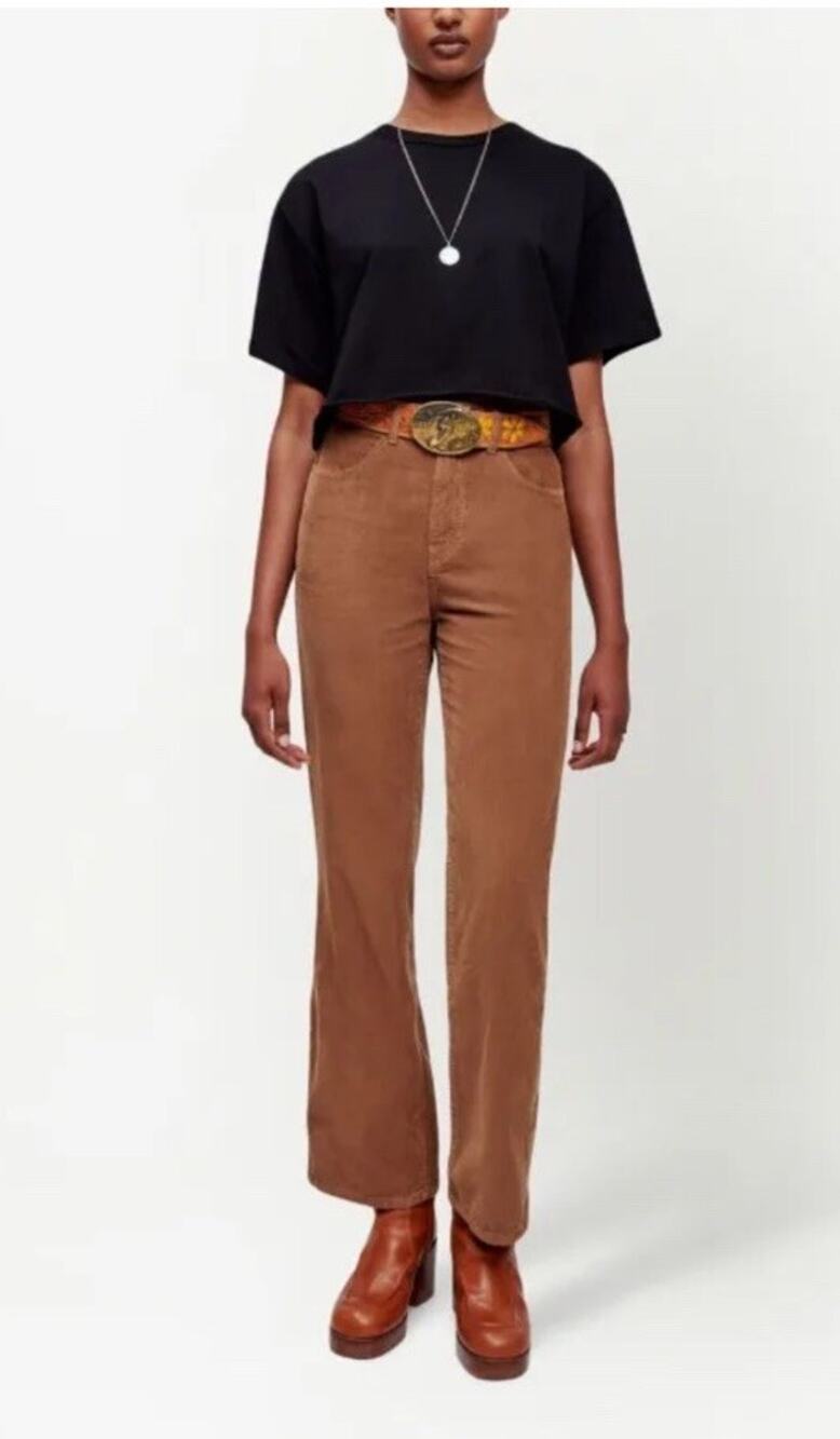 Re/done Redone 70s Flared Corduroy Trousers Women’s Size 26 Ginger Cord